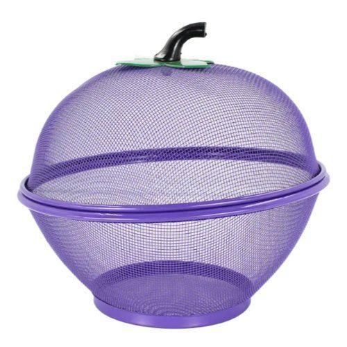 Netted Fruit Basket With Cover - Purple,Red,green,blue