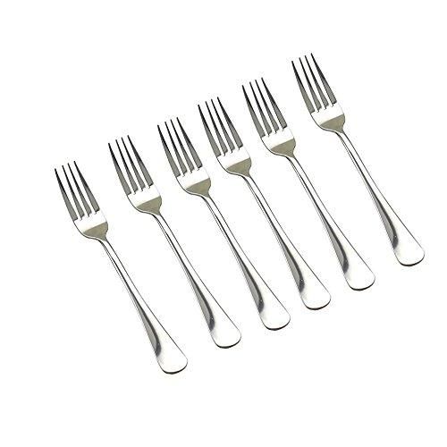 Set of 6 Stainless Steel Dinner Forks