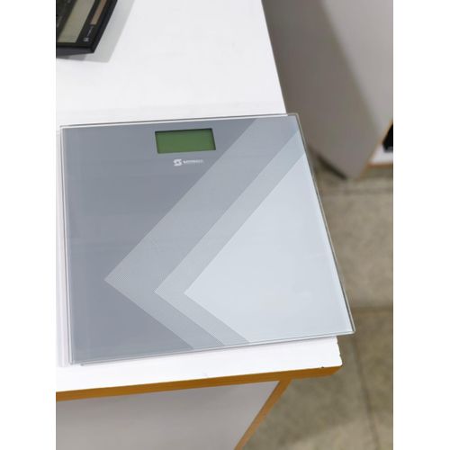 Tempered Safety Glass Digital Body Scale Platform Of 180 Kilograms Maximum Load Colors And Designs Vary-Multicolour