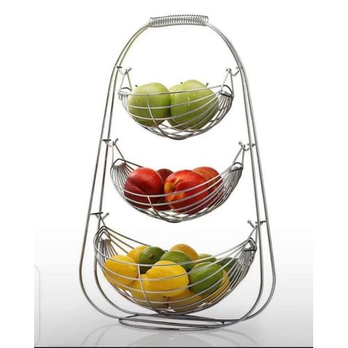 3 tier stainless  steel swinging  fruiet  holder
