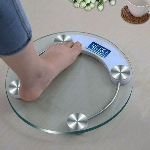 Personal Scale Digital Electronic Personal Glass Bathroom Weighing Scale - Silver