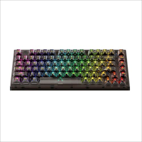 Technology X75 Wireless Mechanical Keyboard Bluetooth Transparent Gasket Customized Wired RGB Hot Plug Kaihua Jellyfish