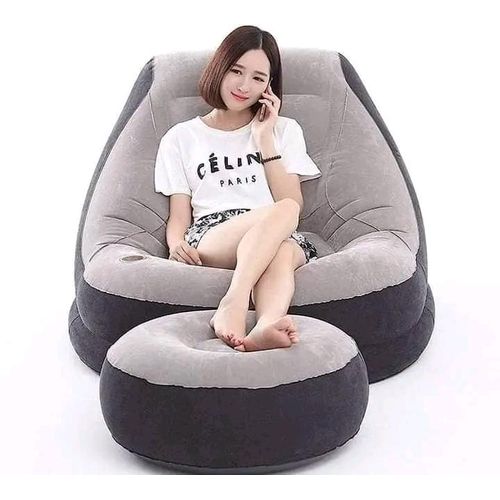 Intex inflatable flocking air chair Grey