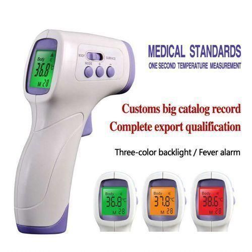 Electronic Infrared Medical Thermometer Temperature Gun - White, Purple