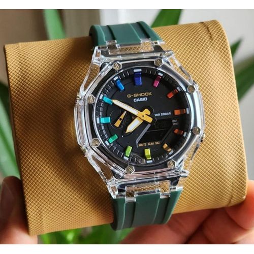 G-Shock Fashion Quartz Watch, Analog-Digital Display-Green