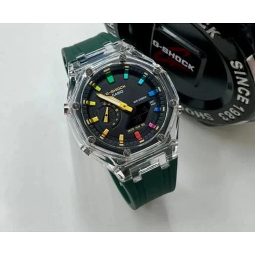 G-Shock Fashion Quartz Watch, Analog-Digital Display-Green