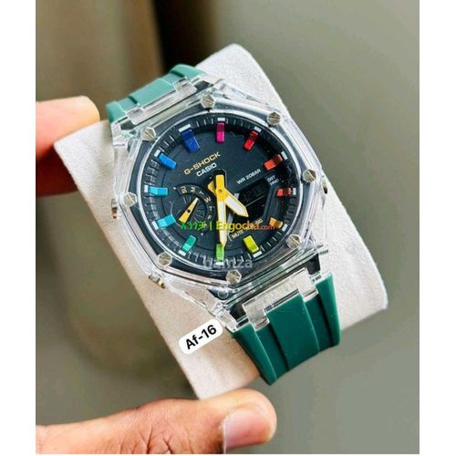 G-Shock Fashion Quartz Watch, Analog-Digital Display-Green
