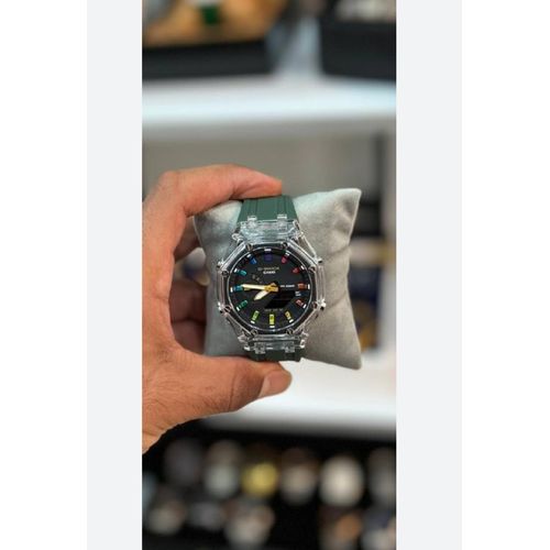G-Shock Fashion Quartz Watch, Analog-Digital Display-Green