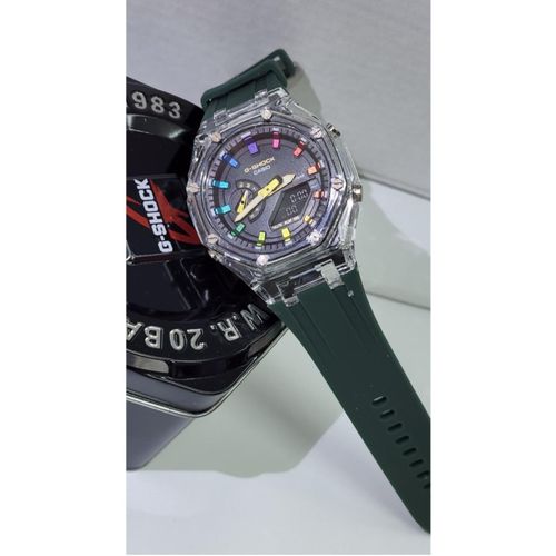 G-Shock Fashion Quartz Watch, Analog-Digital Display-Green