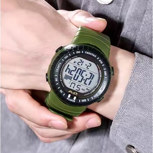 Original Classic Digital Water Resistant Military Watch - Black And Green
