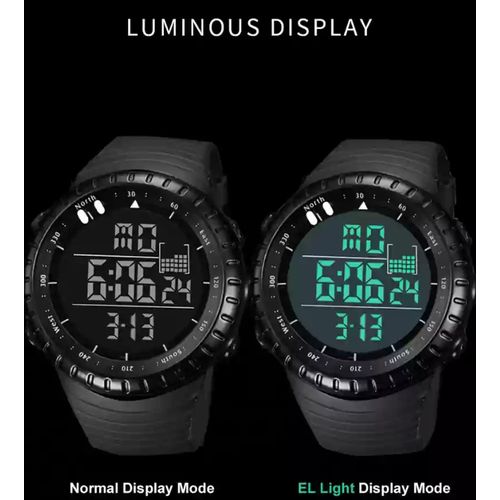 Original Classic Digital Water Resistant Military Watch - Black And Green