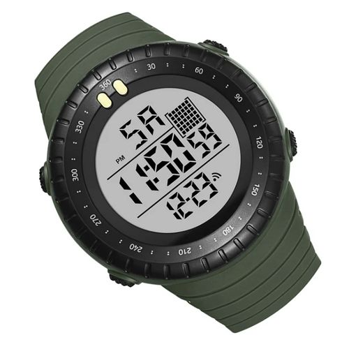 Original Classic Digital Water Resistant Military Watch - Black And Green