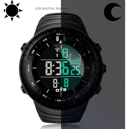 Original Classic Digital Water Resistant Military Watch - Black And Green
