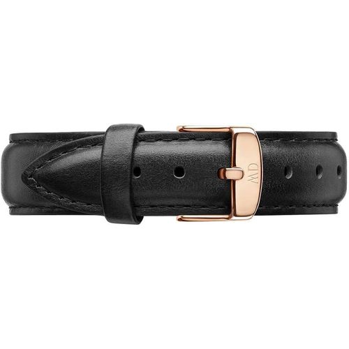 Daniel Wellington Unisex Classic Sheffield Watch, 36 mm, Leather, -Black , Rose Gold