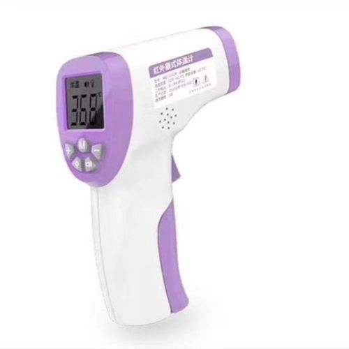 Non Contact Digital LCD IR Infrared Thermometer Temperature Forehead Gun - White, Purple