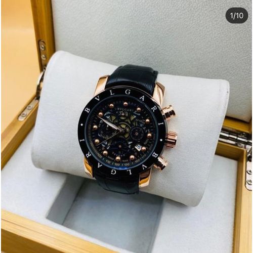 Bvlgari Men's Watch  Premium Collection Round Luxury(Premium) , For Personal Use-Black