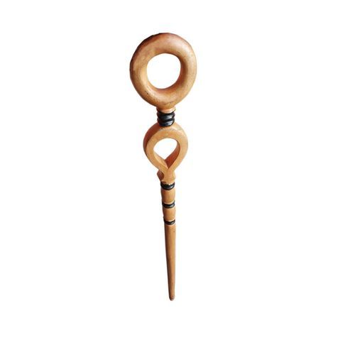 Wooden Walking Stick With Round Hold-Beech Colour