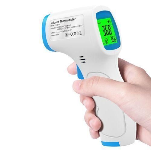Forehead LCD IR Infrared Non Contact Digital Thermometer Temperature Gun - White