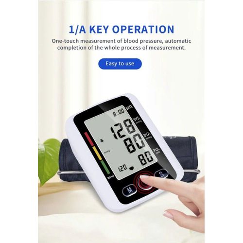 Electronic Blood Pressure Monitor With Voice Function -Multicolor