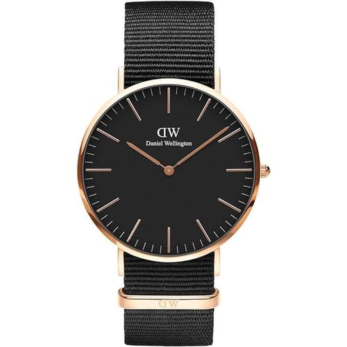 Daniel Wellington Classic Cornwall Black  Rose Watch