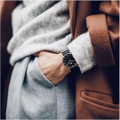 Daniel Wellington Classic Cornwall Black  Rose Watch