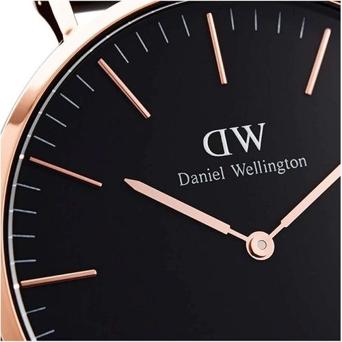 Daniel Wellington Classic Cornwall Black  Rose Watch