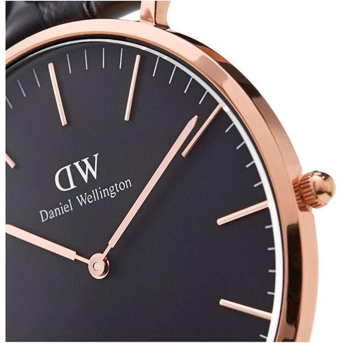 Daniel Wellington Classic Cornwall Black  Rose Watch