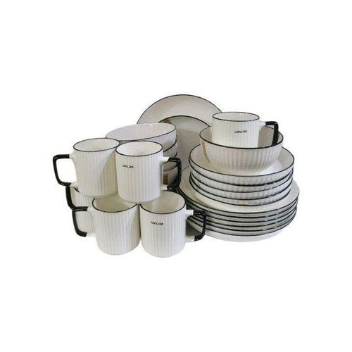 Bundle Of 24 Dinner Set, Electric Kettle, Extension, Drinking Glasses &  Cutlery - Multi