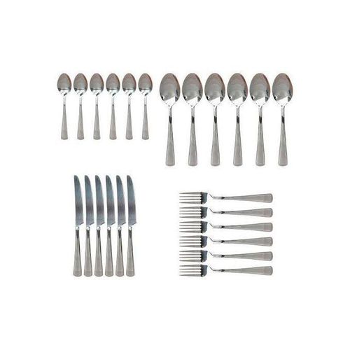 Bundle Of 24 Dinner Set, Electric Kettle, Extension, Drinking Glasses &  Cutlery - Multi