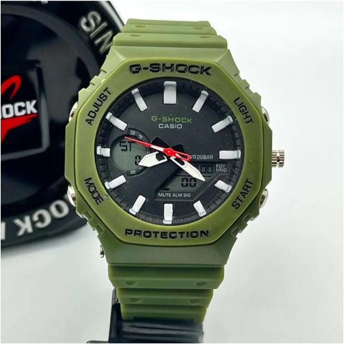 G-Shock Fashion Unisex Quartz Watch, Analog-Digital Display-Dark Green
