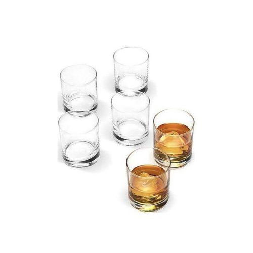 6 Transparent Whiskey Glasses