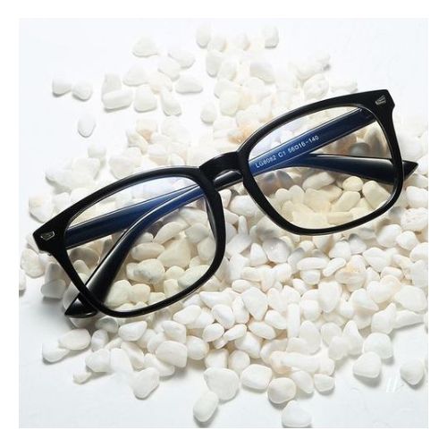 2 Packs Of Classic Dark And Transparent Glasses For Both Men And Women- Black And White