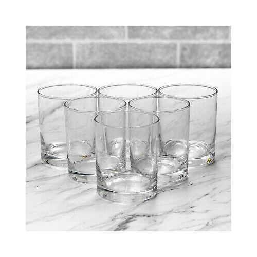 6 Transparent Whiskey Glasses