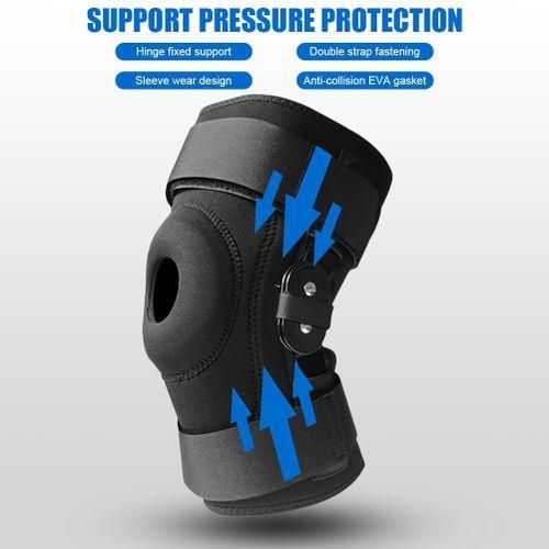 Hinged Knee Brace Support Side Patella Stabilizers With Strap Sports Knee Protective Pads For Knee Protection and Pain Relief Hinged Knee Stabilizer