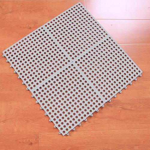 10Pack Drainage Interlocking Floor Mats, 12”x12” Non-Slip Shower Bathroom Pool Tiles for Flooring, Soft PVC Splicing Modular Cushion Mat, Vented Floor Tile for Locker Room Basement Stairs