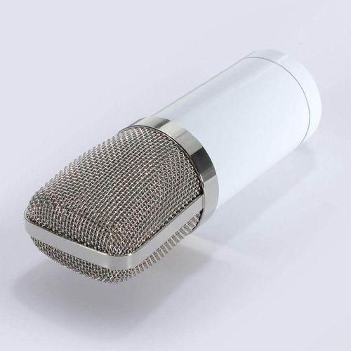 1x Pro BM700 Dynamic Microphone  Shock Mount Sound Studio Recording Mic Dynamic White white