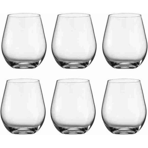 Set Of 6 Oval Drinking Glasses - Clear