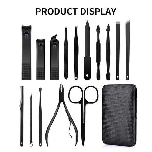 Stainless Manicure & Pedicure Nail Clipper Set - 15 Piece