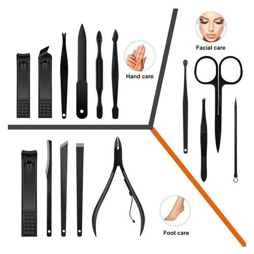 Stainless Manicure & Pedicure Nail Clipper Set - 15 Piece