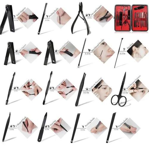 Stainless Manicure & Pedicure Nail Clipper Set - 15 Piece