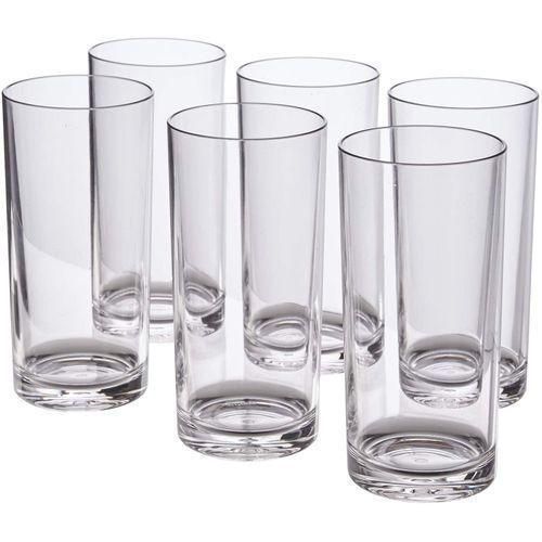 6 High Quality Transparent Juice Glasses