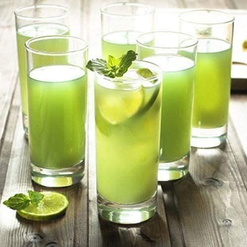 6 High Quality Transparent Juice Glasses