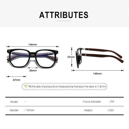 Computer Glasses Frames Anti Blue Rays Radiation Men Women Square Eye PC Glasses Frames Unisex Optical Print Glasses