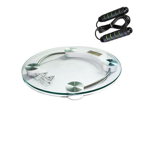 Set Of Digital Weighing Scale + Rope - Multicolour