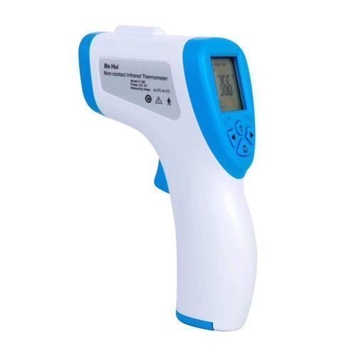 Non Contact Digital Infrared Thermometer Gun Human Body & Object - White, Blue