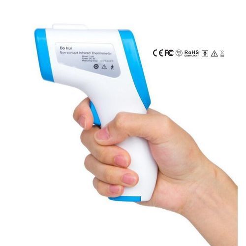 Non Contact Digital Infrared Thermometer Gun Human Body & Object - White, Blue