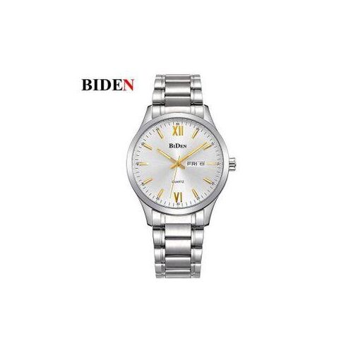 Biden Stainless Steel Wrist Gentlemen Watch - Silver