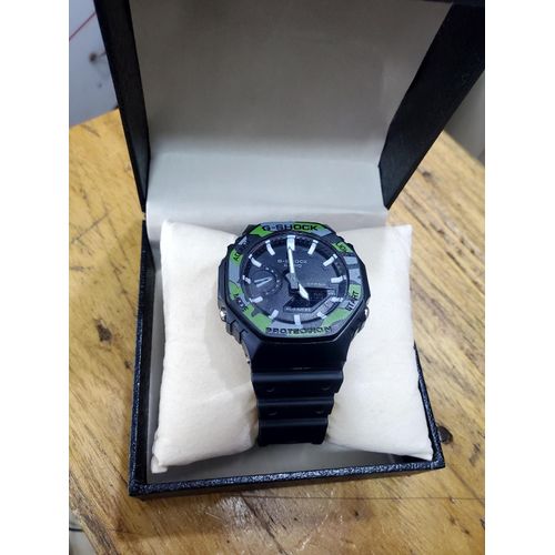 G-Shock Fashion Unisex Quartz Watch, Analog-Digital Display-Black, Green