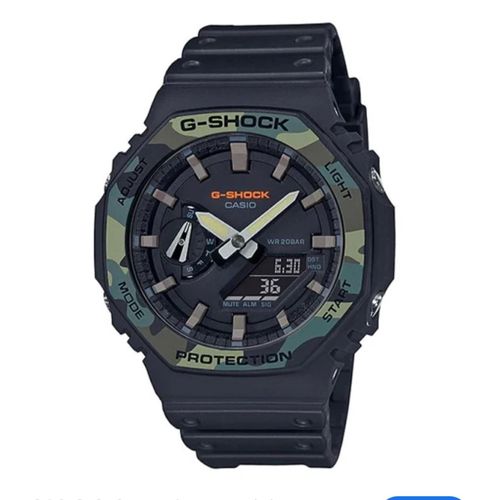 G-Shock Fashion Unisex Quartz Watch, Analog-Digital Display-Black, Green
