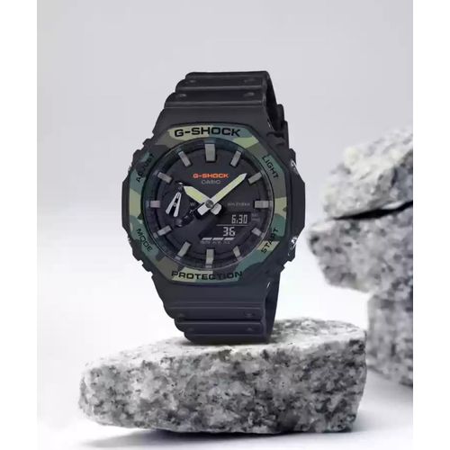 G-Shock Fashion Unisex Quartz Watch, Analog-Digital Display-Black, Green